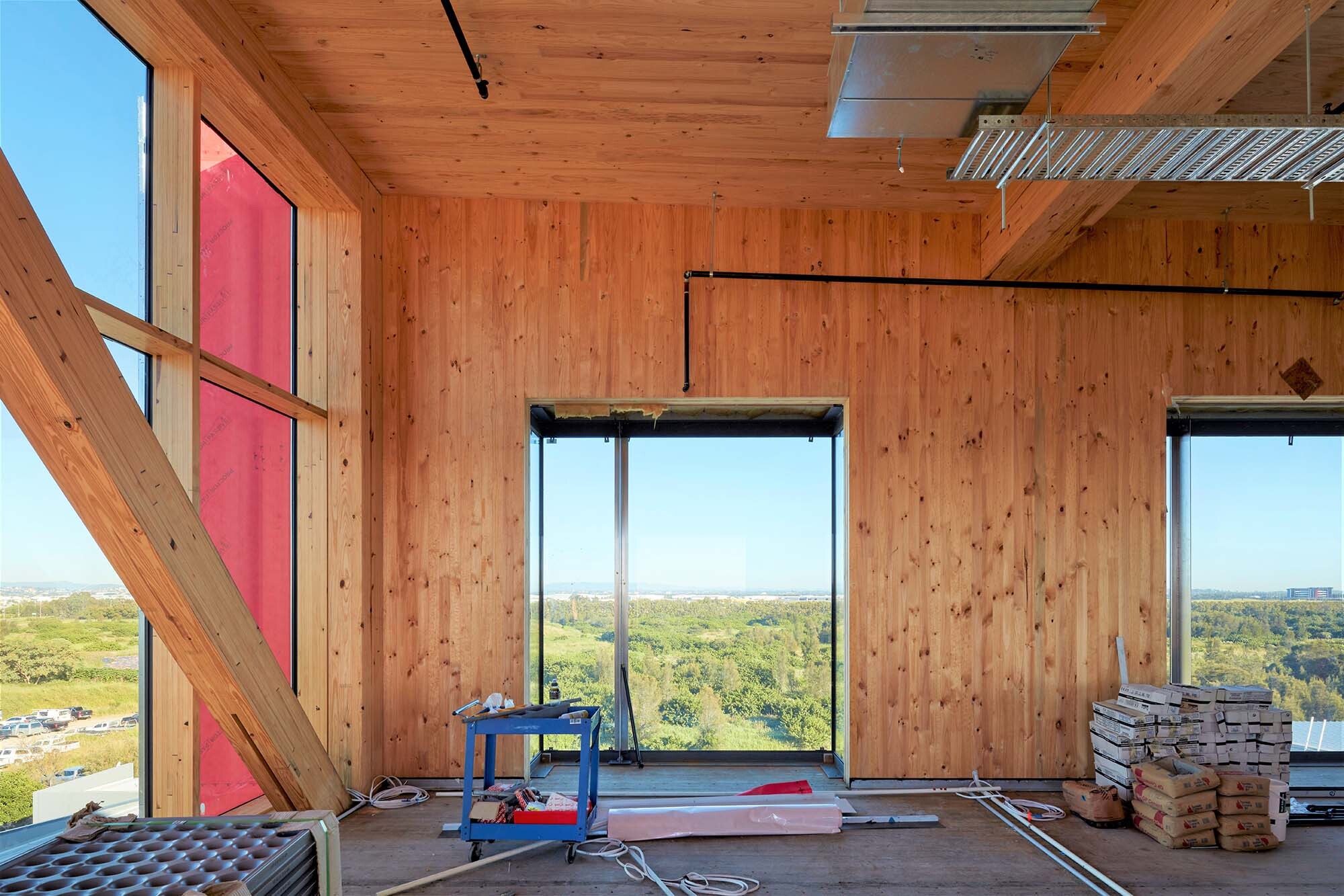 NIOA Timber Tower - Construction Progress - Interior View