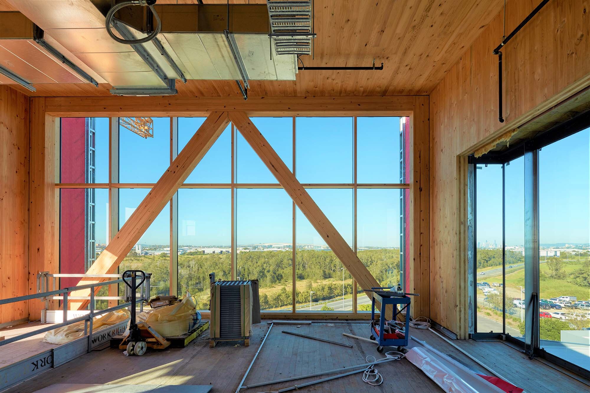 NIOA Timber Tower - Construction Progress - Interior View