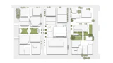 Site plan drawing by Kirk Studio architects, for the GPO (General Post office) feasibility study Brisbane CBD.