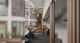 Mezzanine and boardroom with timber features inside commercial office building - NIOA Melbourne Fit out, Interior Architecture by Kirk Studio.