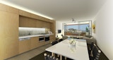 KIRK Studio concept for redevelopment of the heritage Albion Flour Mill - Dusk internal kitchen render