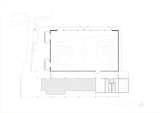 Ground floor plan drawing by KIRK studio of their design for the Aboriginal and Islander Independent Community School (AIICS) Hall.