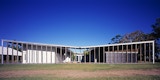 Exterior view of the Aboriginal and Islander Independent Community School (AIICS) designed by KIRK studio.