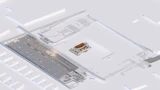 Bacement aerial perspective render for Garden International School Sporting Complex and performing arts center, in Kuala Lumpur Malaysia. - Architecture by KIRK Studio.