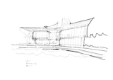 Hand sketch by KIRK Studio for concept architecture for JCU James Cook University Bio-Security Precinct, Queensland Australia.
