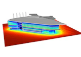 Solar radiation day lighting Diagram for James Cook University new Technology Innovation Complex, located in Townsville Queensland. - Architecture by KIRK Studio.