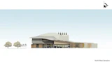 North-west elevation drawing for James Cook University new Technology Innovation Complex, located in Townsville Queensland. - Architecture by KIRK Studio.