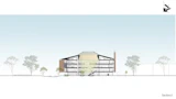 Section drawing 2 for James Cook University new Technology Innovation Complex, located in Townsville Queensland. - Architecture by KIRK Studio.
