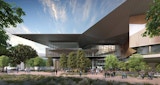 Daytime architecture concept render 01 for James Cook University Technology Innovation Complex, designed by KIRK Studio.