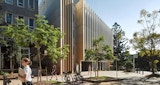 External street view of the University of Queensland's 'Learning Innovation Building' - Architecture by KIRK Studio.