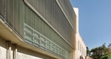 Side view with window detailing of the Learning innovation building on the University of Queensland Campus. Architectural design by KIRK Studio.