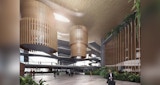 KIRK NTU Nanyang Technological University Academic Building - Singapore - Educational Architecture Building - Entry Atrium Render