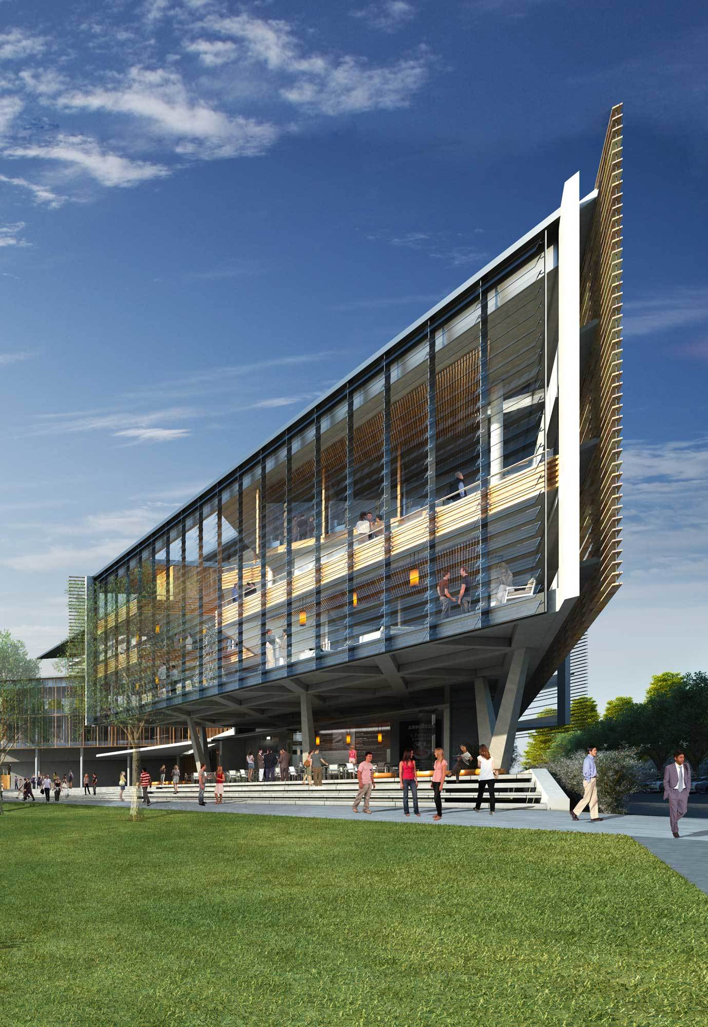 KIRK UQ University of Queensland Business School - Brisbane Queensland - Educational Architectural Building - Daytime External Render