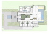 Architectural ground floor plan by KIRK studio Architects featuring the Courtyard Residence in Noosa Queensland.