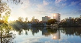 KIRK Macquarie Street Apartments - St Lucia Queensland - Residential Architecture Building - Waterfront Render