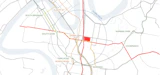 A linework based map of the Woolloongabba, South Bank and Kangaroo Point precincts showing all key transport options and their close proximity to the Gabba West Site.