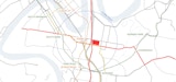 A linework based map of the Woolloongabba, South Bank and Kangaroo Point precincts showing all key transport options and their close proximity to the Gabba West Site.